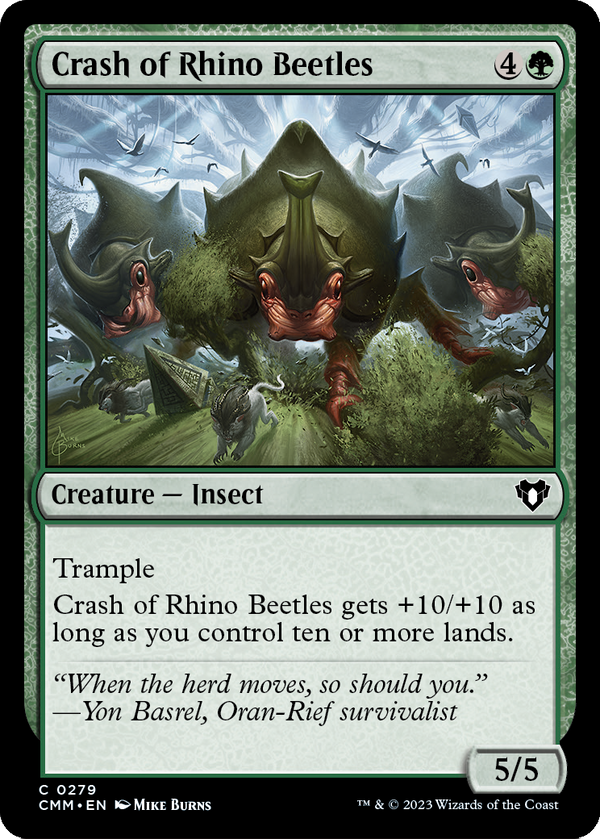 Crash of Rhino Beetles (CMM-279) - Commander Masters Foil
