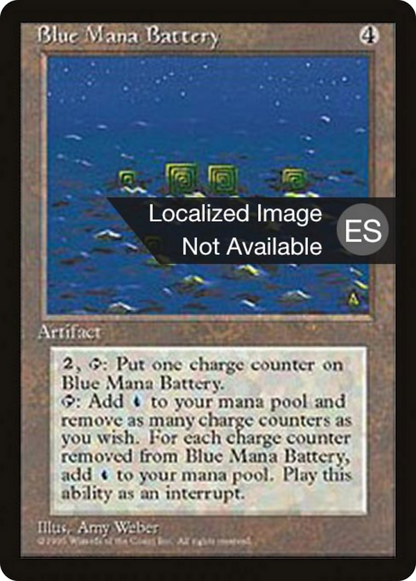 Blue Mana Battery (4BB-) - Fourth Edition Foreign Black Border
