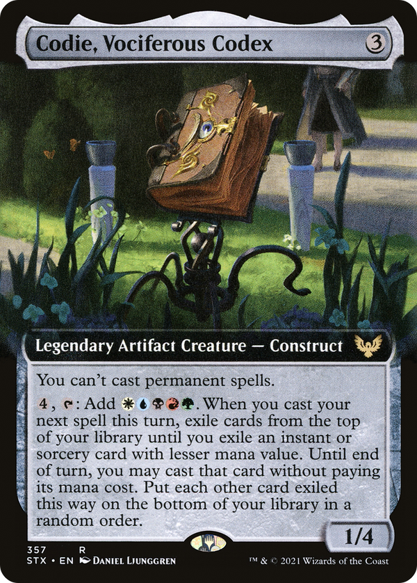 Codie, Vociferous Codex (Extended Art) (STX-357) - Strixhaven: School of Mages: (Extended Art)