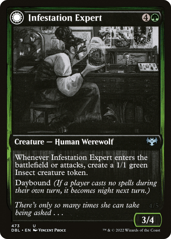 Infestation Expert (DBL-473) - Innistrad: Double Feature: (Double Faced Transform)