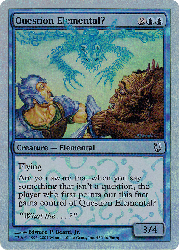 Question Elemental? (Alternate Foil) (UNH-43★) - Unhinged Foil
