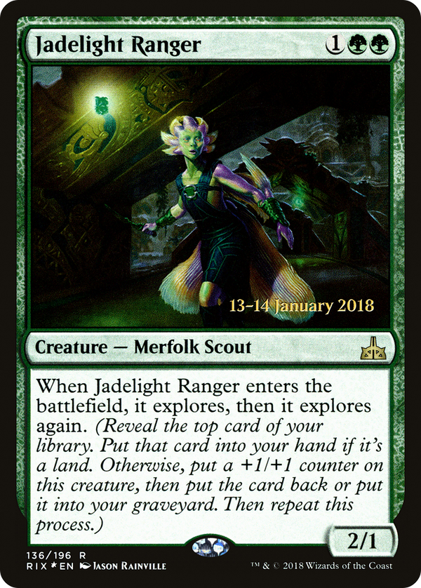 Jadelight Ranger (PRE-136S) - Rivals of Ixalan Promos Foil