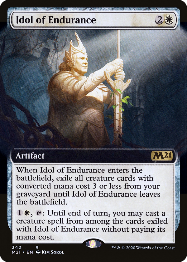 Idol of Endurance (Extended Art) (M21-342) - Core Set 2021: (Extended Art) Foil