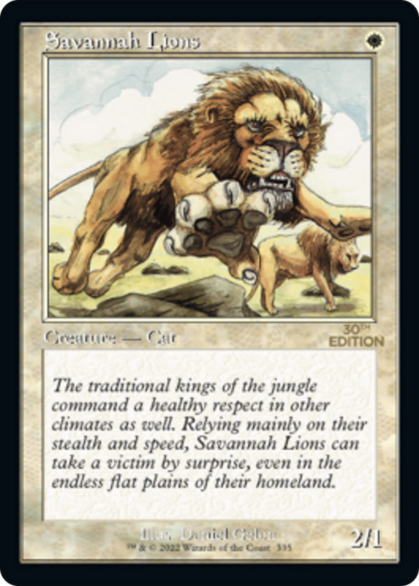 Savannah Lions (Retro Frame) (30A-335) - 30th Anniversary Edition
