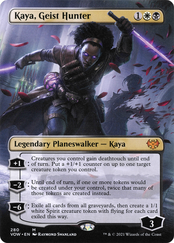Kaya, Geist Hunter (Borderless) (VOW-280) - Innistrad: Crimson Vow