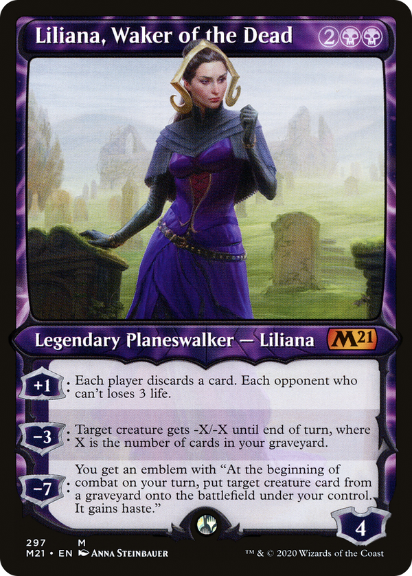 Liliana, Waker of the Dead (Showcase) (M21-297) - Core Set 2021: (Showcase) Foil