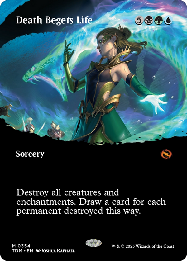 Death Begets Life (Borderless) (TDM-354) - Tarkir: Dragonstorm: (Showcase) Foil