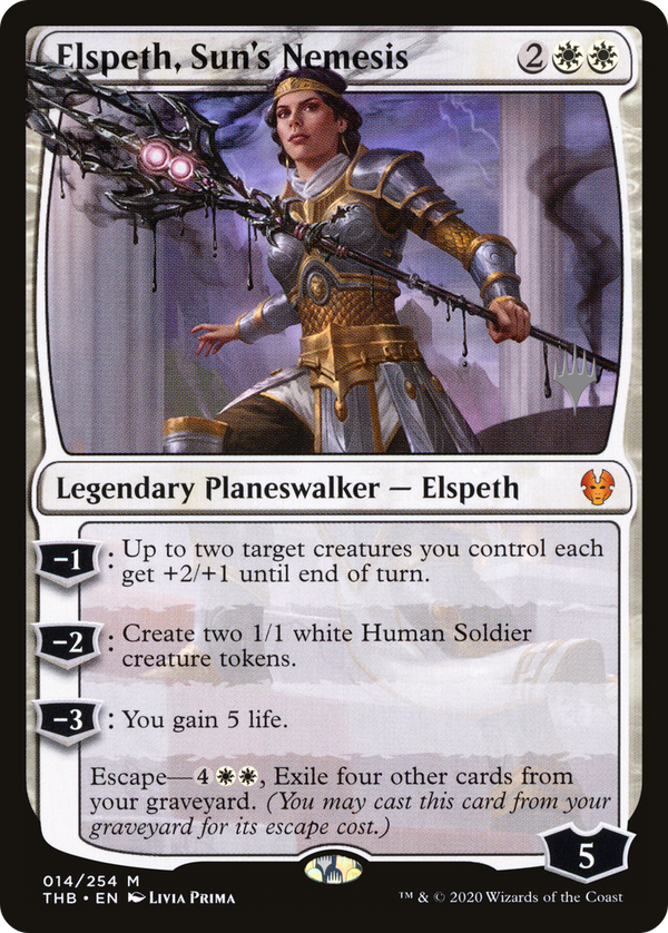 Elspeth, Sun's Nemesis (PPTHB-014) - Theros Beyond Death Promos