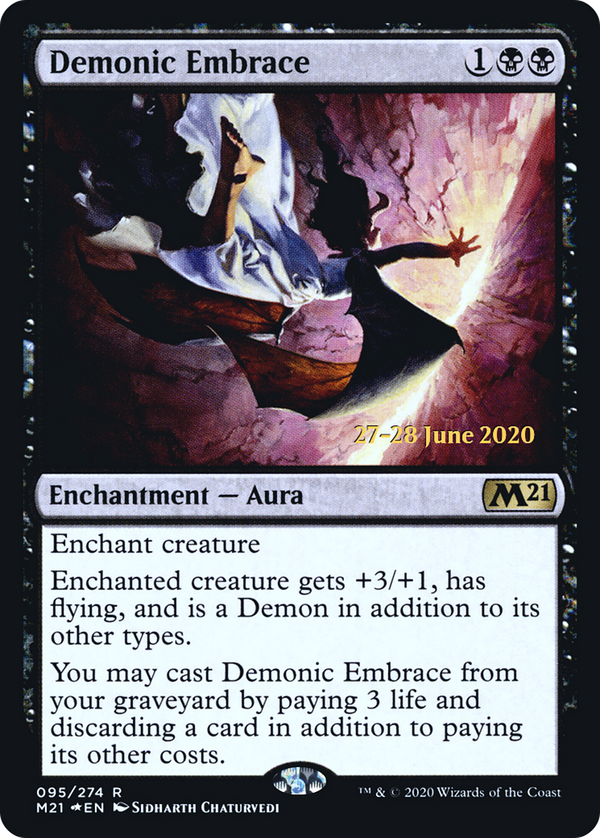 Demonic Embrace (PRE-95S) - Core Set 2021 Promos Foil