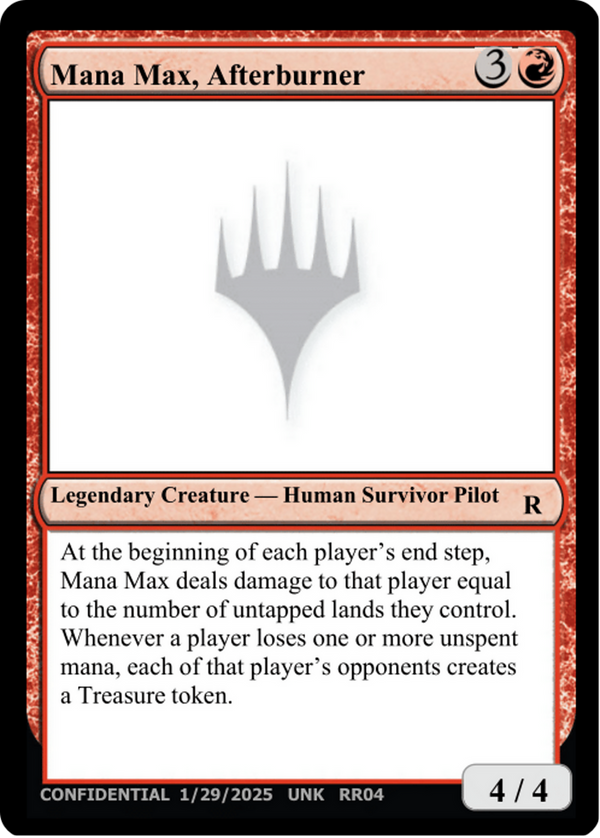 Mana Max, Afterburner (UNK-) - Un-Known Event Playtest Cards