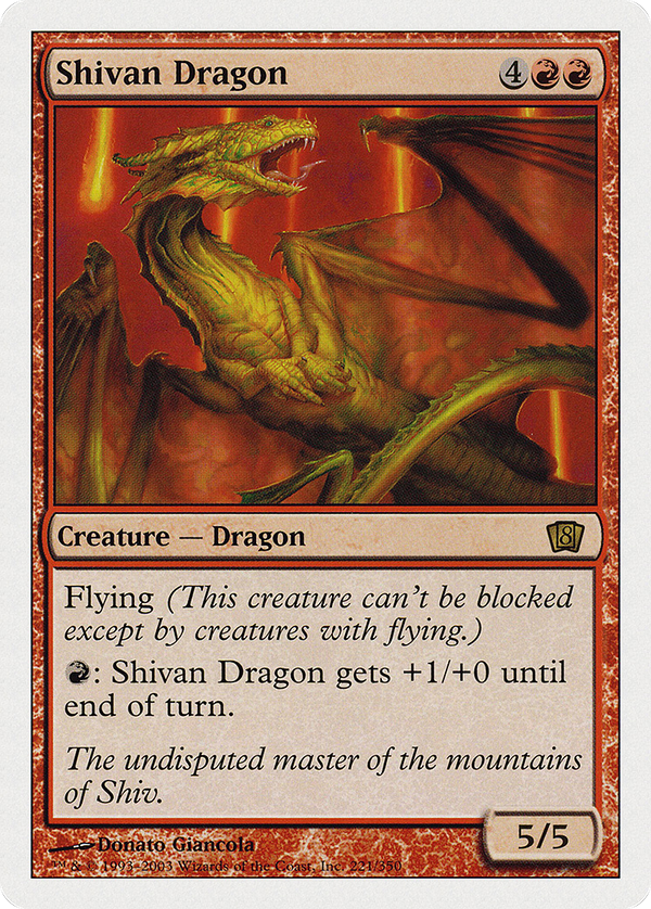 Shivan Dragon (8ED-221) - 8th Edition