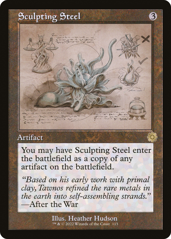 Sculpting Steel (Schematic) (BRR-113) - The Brothers' War Retro Artifacts Foil