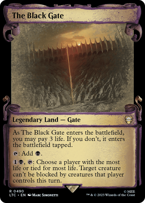 The Black Gate (Showcase Scrolls) (LTC-490) - Tales of Middle-earth Commander: (Showcase) Foil
