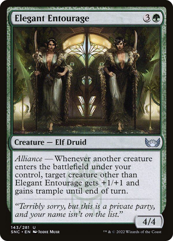 Elegant Entourage (SNC-143) - Streets of New Capenna Foil
