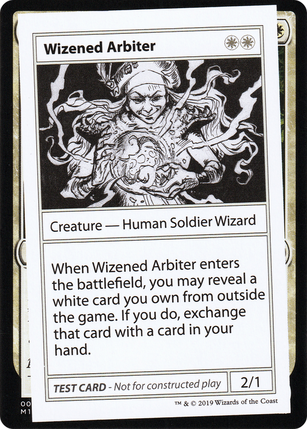 Wizened Arbiter (No PW Symbol) (CMB1-) - Mystery Booster Playtest Cards 2021