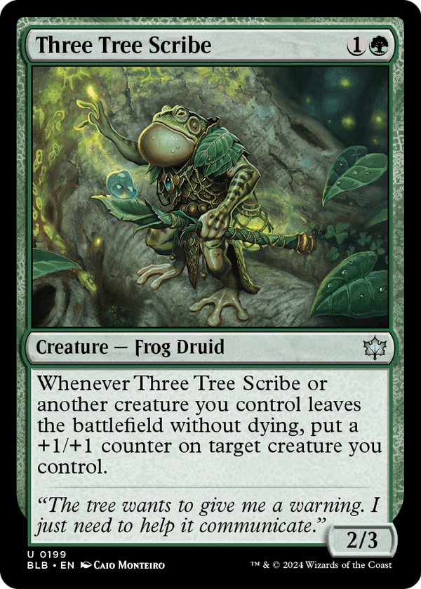 Three Tree Scribe (BLB-199) - Bloomburrow Foil