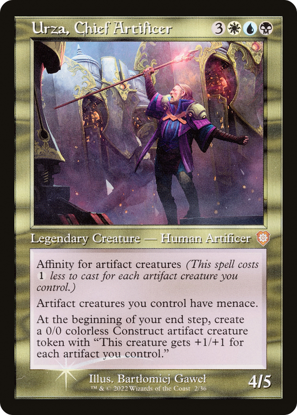 Urza, Chief Artificer (Retro Frame) (BRC-002) - The Brothers' War Commander Foil