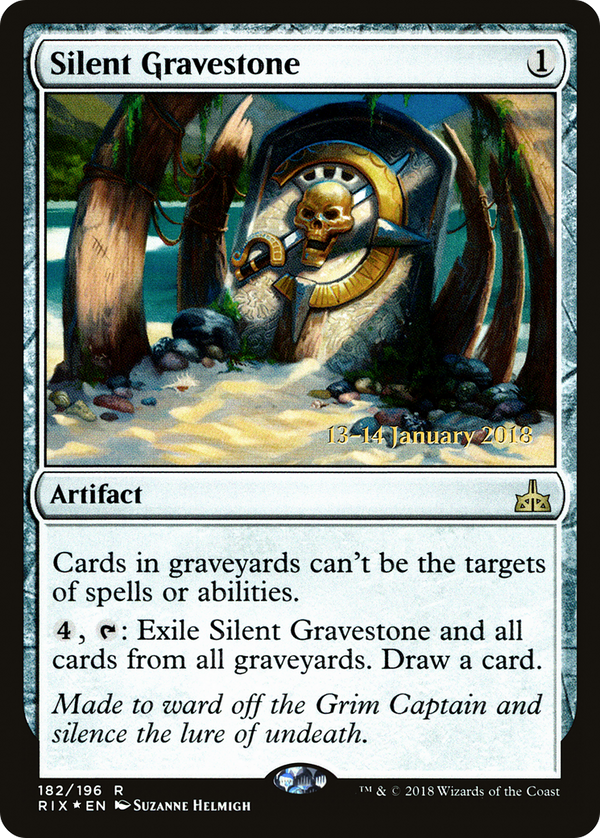 Silent Gravestone (PRE-182S) - Rivals of Ixalan Promos Foil
