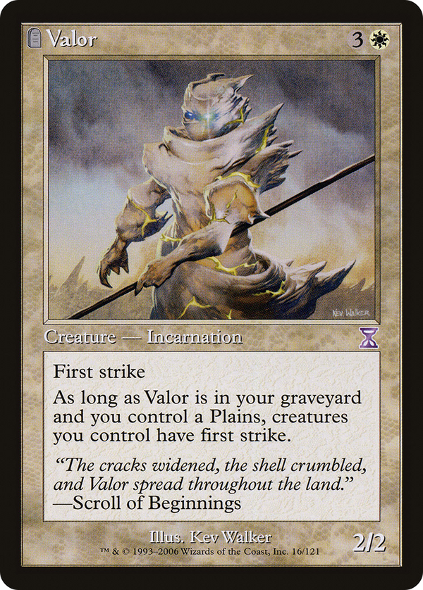 Valor (TSB-016) - Time Spiral Timeshifted: (tombstone)
