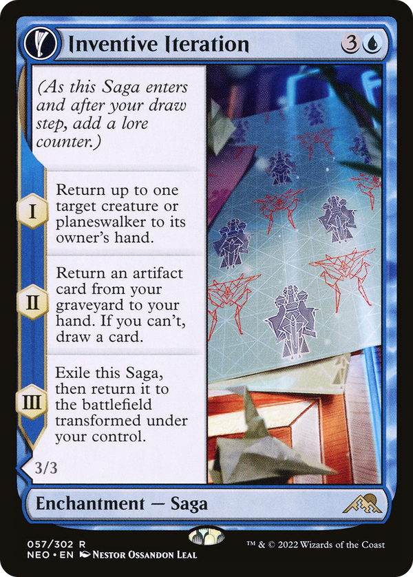 Inventive Iteration (NEO-057) - Kamigawa: Neon Dynasty: (fandfc, enchantment)