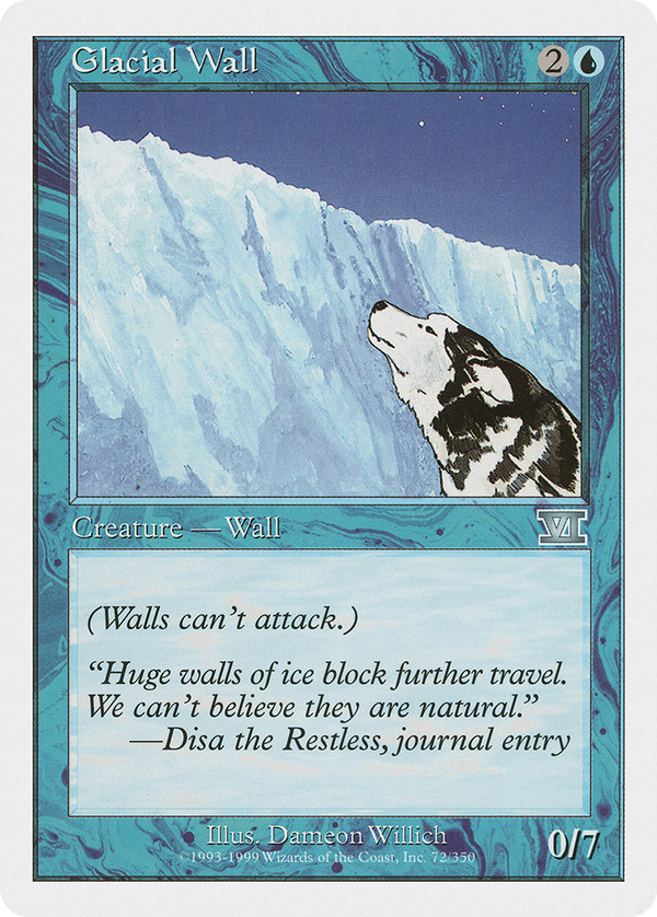 Glacial Wall (6ED-072) - Classic Sixth Edition