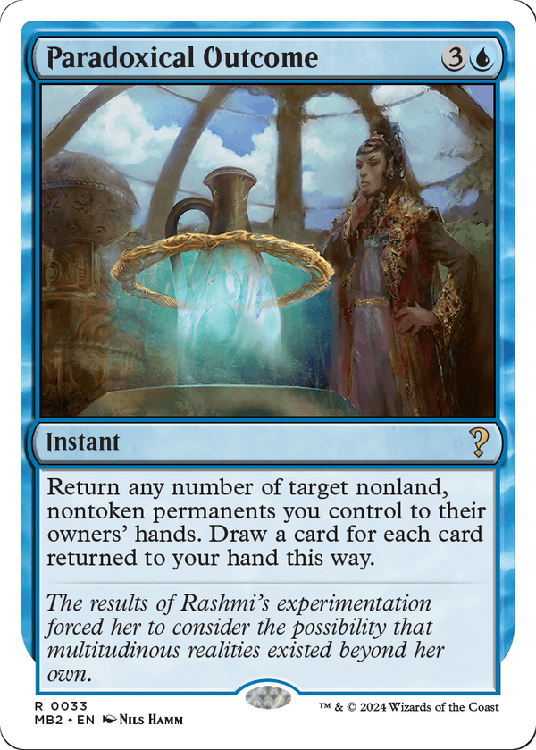 Paradoxical Outcome (White Border) (MB2-033) - Mystery Booster 2