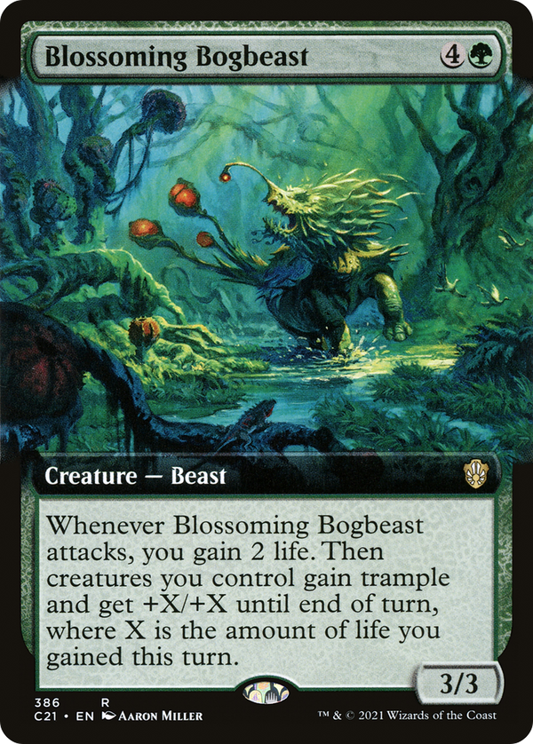 Blossoming Bogbeast (Extended Art) (C21-386) - Commander 2021: (Extended Art)