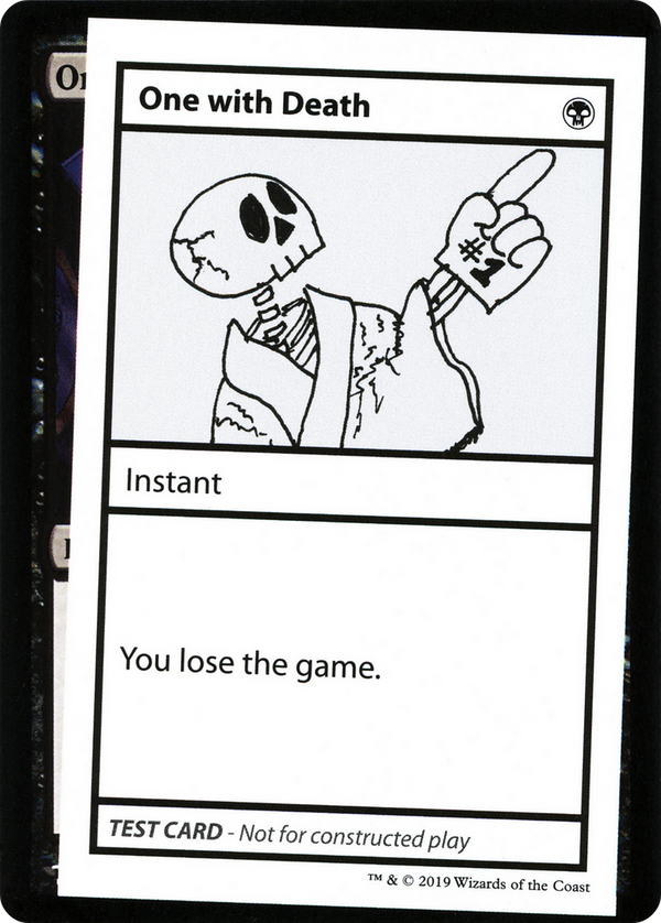 One With Death (No PW Symbol) (CMB1-) - Mystery Booster Playtest Cards 2021