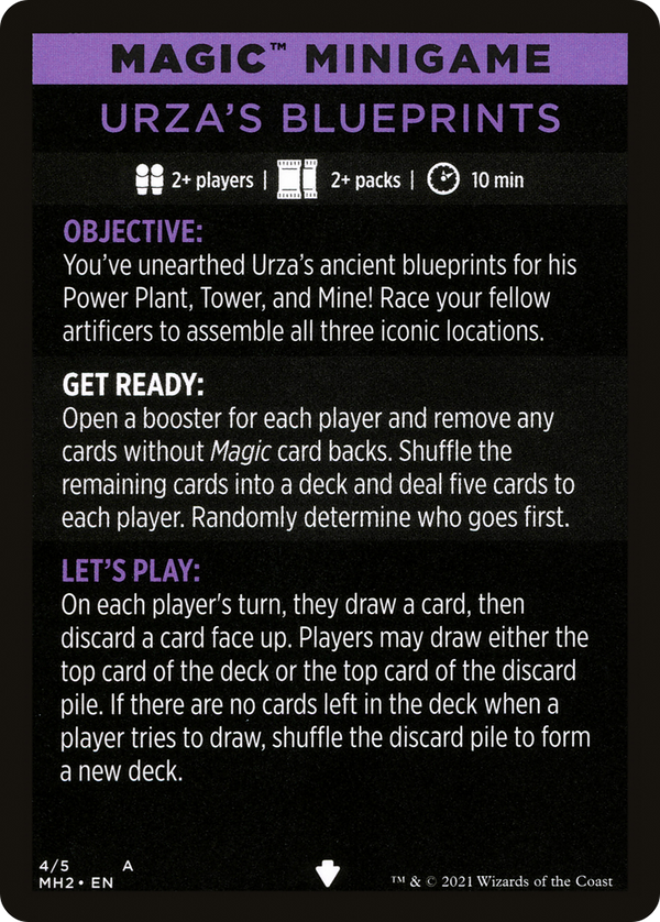 Urza's Blueprints (minigame) // Urza's Blueprints (cont'd) (MMH2-004) - Modern Horizons 2 Minigames Foil