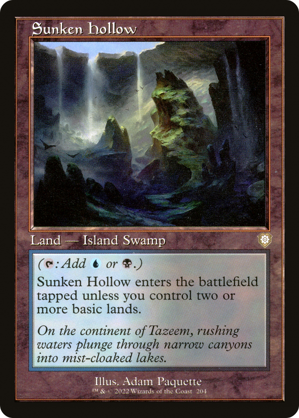 Sunken Hollow (Retro Frame) (BRC-204) - The Brothers' War Commander