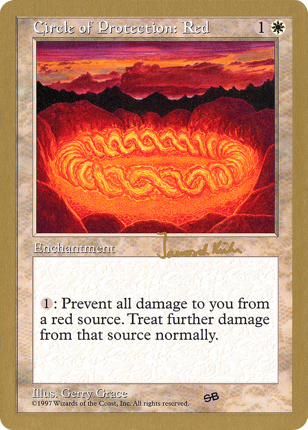 Circle of Protection: Red - 1997 Janosch Kuhn (5ED) (SB) (WCD-) - World Championship Decks 1997