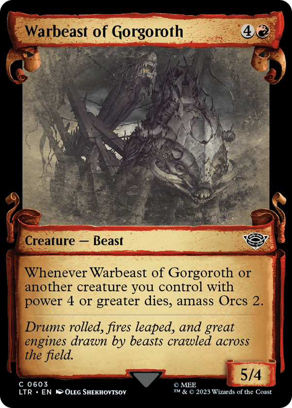 Warbeast of Gorgoroth (Showcase Scrolls) (LTR-603) - The Lord of the Rings: Tales of Middle-earth: (Showcase)