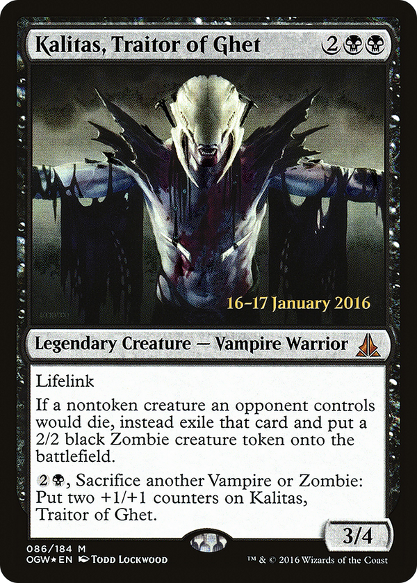 Kalitas, Traitor of Ghet (PRE-86S) - Oath of the Gatewatch Promos Foil