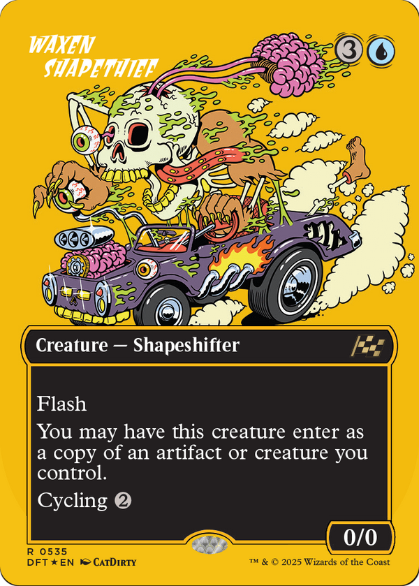 Waxen Shapethief (Borderless) (First-Place Foil) (DFT-535) - Aetherdrift Foil