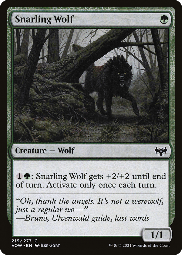 Snarling Wolf (VOW-219) - Innistrad: Crimson Vow