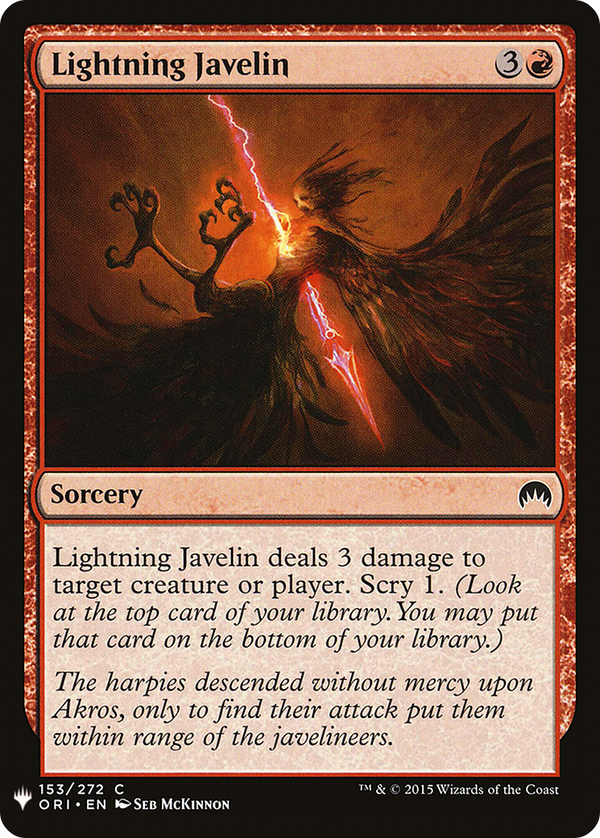 Lightning Javelin (LIST-ORI-153) - The List