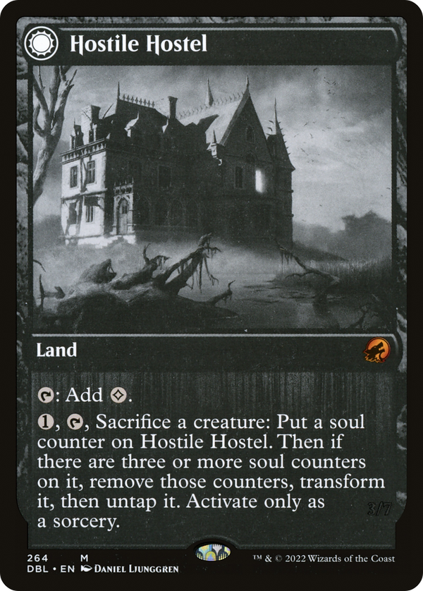 Hostile Hostel (DBL-264) - Innistrad: Double Feature: (Double Faced Transform) Foil