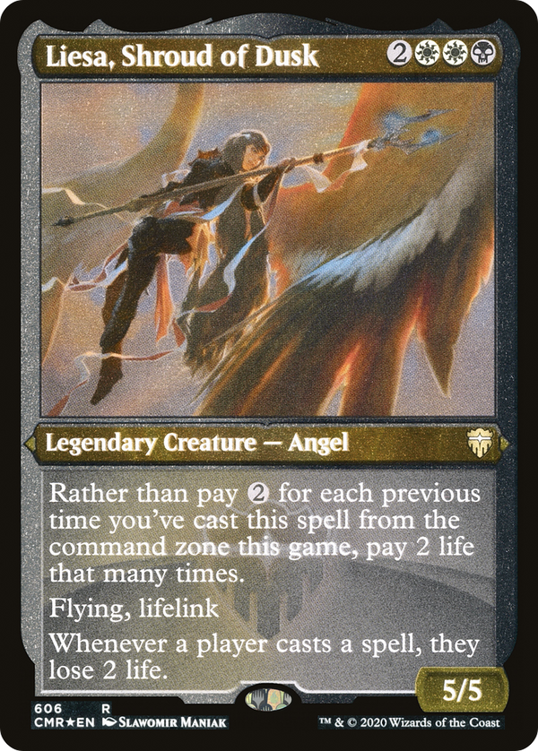 Liesa, Shroud of Dusk (Foil Etched) (CMR-606) - Commander Legends Foil