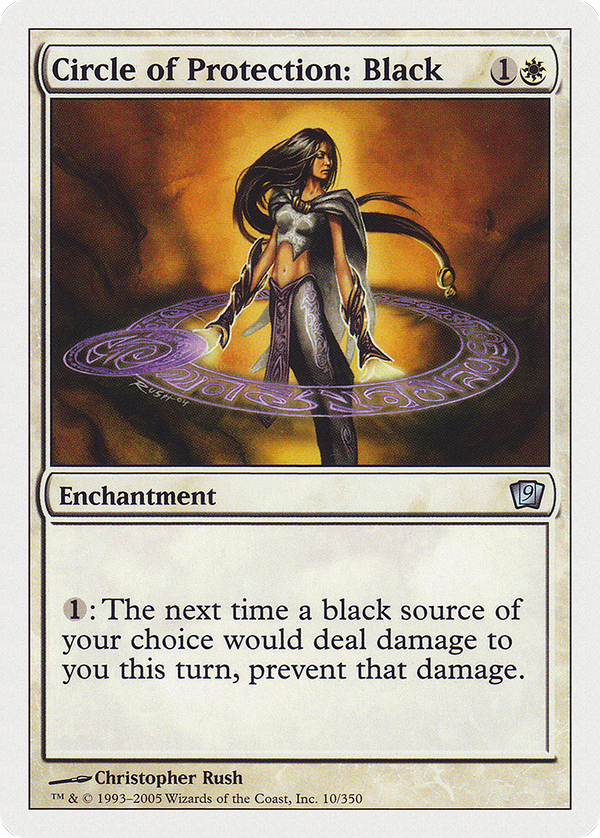 Circle of Protection: Black (9ED-010) - 9th Edition Foil
