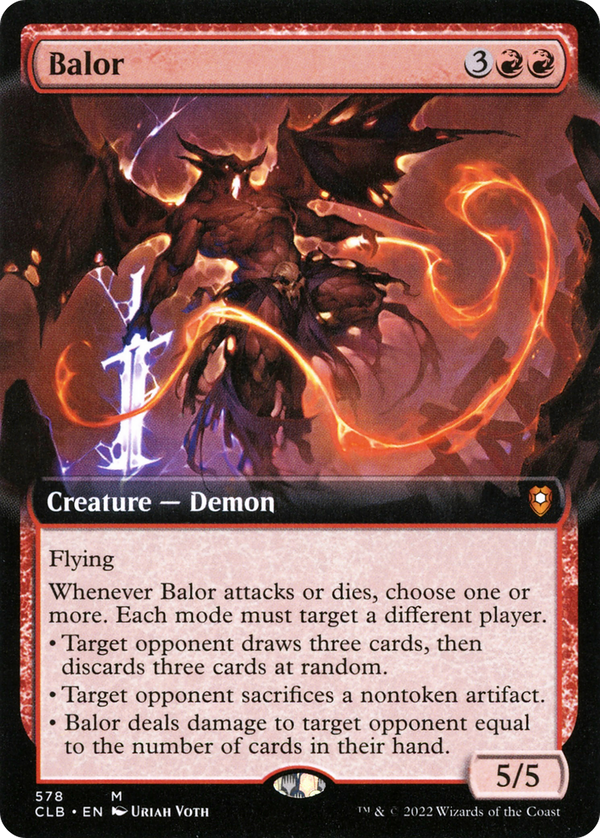 Balor (Extended Art) (CLB-578) - Commander Legends: Battle for Baldur's Gate: (Extended Art) Foil