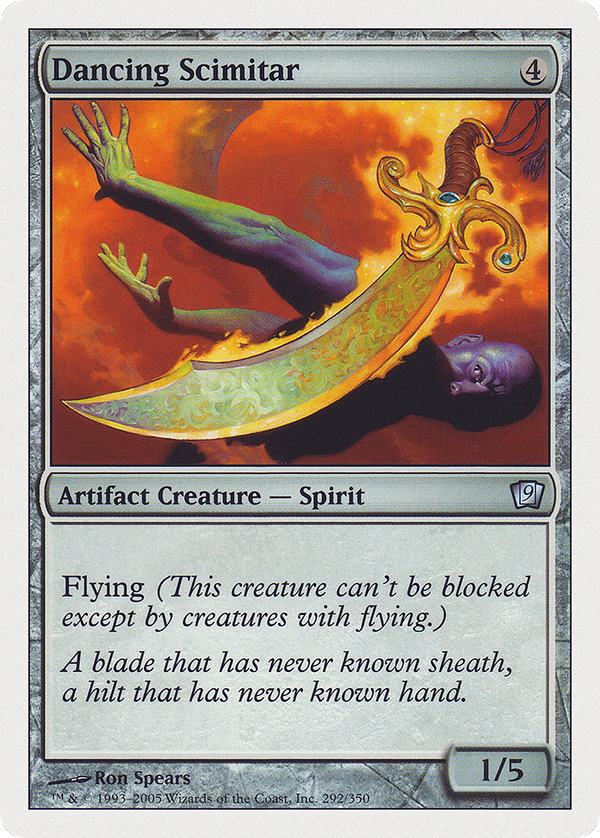 Dancing Scimitar (9ED-292) - 9th Edition Foil