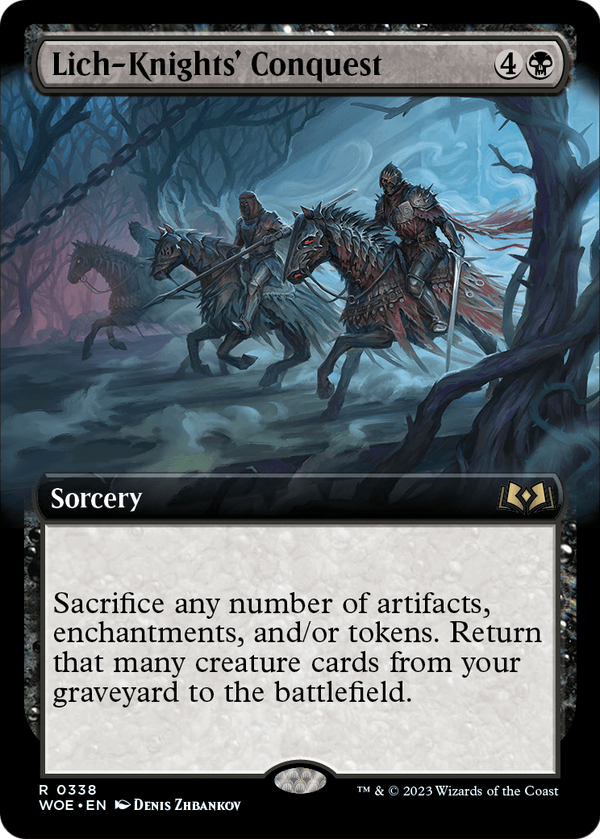 Lich-Knights' Conquest (Extended Art) (WOE-338) - Wilds of Eldraine: (Extended Art)