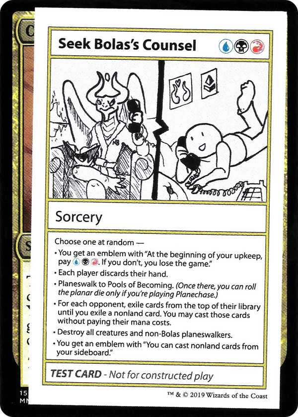 Seek Bolas's Counsel (No PW Symbol) (CMB1-) - Mystery Booster Playtest Cards 2021