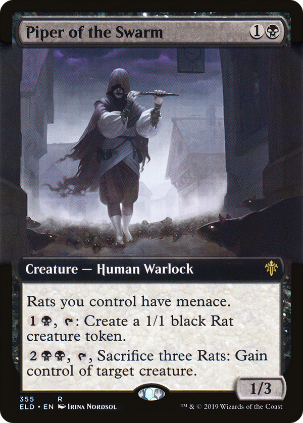 Piper of the Swarm (Extended Art) (ELD-355) - Throne of Eldraine: (Extended Art)