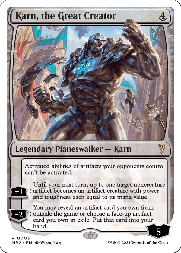 Karn, the Great Creator (White Border) (MB2-003) - Mystery Booster 2
