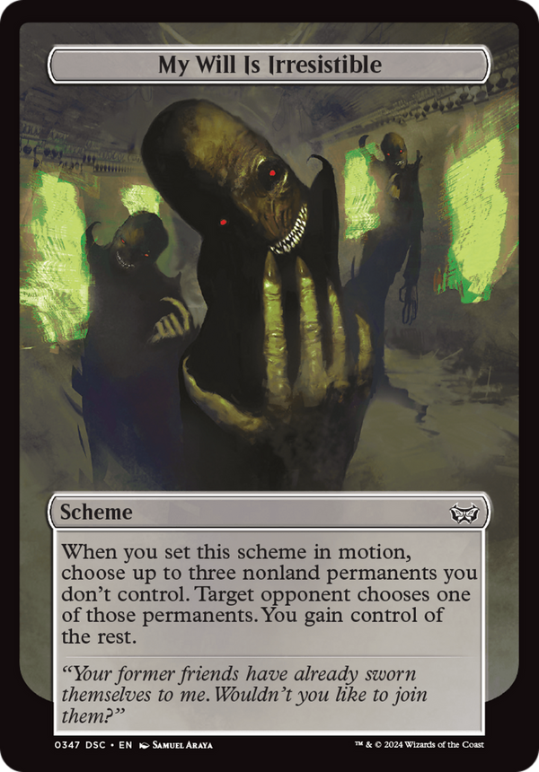 My Will Is Irresistible (Full Art) (A:DSC-347) - Duskmourn: House of Horror Commander