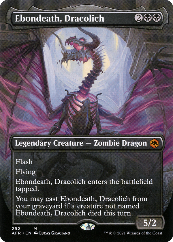 Ebondeath, Dracolich (Borderless) (AFR-292) - Adventures in the Forgotten Realms Foil