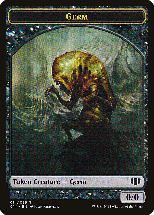Germ // Zombie (Black) Double-sided Token (C14-14 // 16) - Commander 2014 Tokens