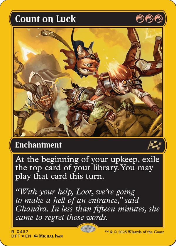 Count on Luck (First-Place Foil) (DFT-457) - Aetherdrift: (enchantment) Foil