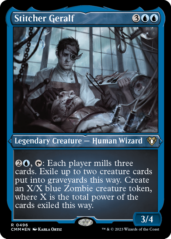 Stitcher Geralf (Foil Etched) (CMM-496) - Commander Masters Foil